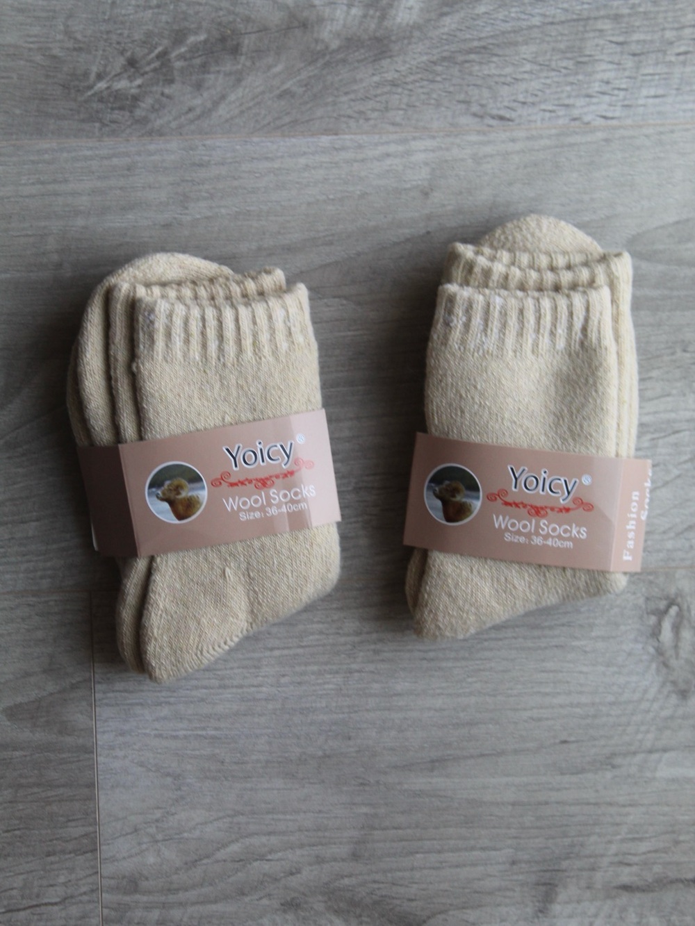 Yoicy Cream Wool Casual Socks for Women - Soft Everyday Comfort